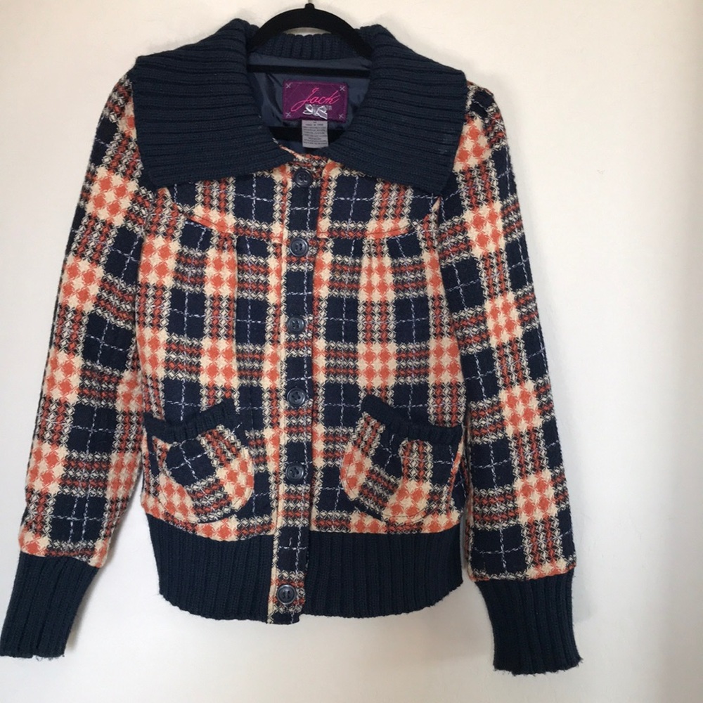 jack by bb dakota tweed plaid bomber jacket Dz M